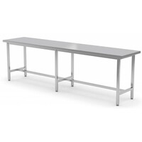 Table de Travail | Inox Sans Etagère | avec Barres de Renforcement | HEAVY DUTY | 2000(l)x700(p)mm | Choix de 9 Largeurs