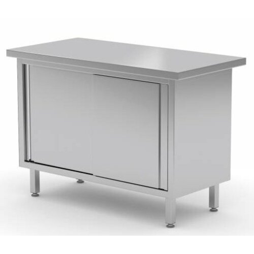 CHRselect Meuble INOX | Double-Face | 4 Portes Coulissantes | 800(l)x700(p)mm | Choix de 12 Largeurs