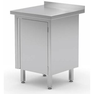 CHRselect Meuble INOX | 1 Porte Battante | Rebord | HEAVY DUTY | 430(l)x600(p)mm | Choix de 3 Largeurs