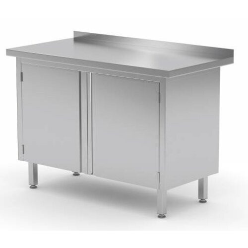 CHRselect Meuble INOX | 2 Portes Battantes | Rebord | HEAVY DUTY | 700(l)x600(p)mm | Choix de 8 Largeurs