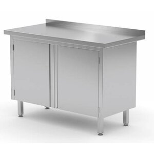 CHRselect Meuble INOX | 2 Portes Battantes | Rebord | HEAVY DUTY | 700(l)x600(p)mm | Choix de 9 Largeurs