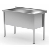 Lavabo XL | INOX | Evier 400(h)mm | Rebord | 700(l)x600(p)mm | Choix de 6 Largeurs