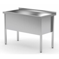 Lavabo XL | INOX | Evier 400(h)mm | Rebord | 700(l)x600(p)mm | Choix de 6 Largeurs