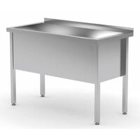 Lavabo XL | INOX | Evier 400(h)mm | Rebord | 700(l)x600(p)mm | Choix de 6 Largeurs