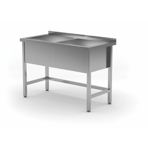 CHRselect Lavabo XL | INOX |2 Eviers 300(h)mm | HEAVY DUTY | 1200(l)x600(p)mm | Choix de 5 Largeurs