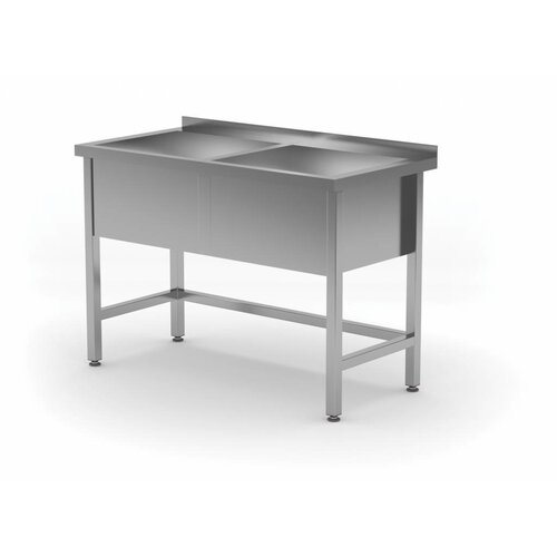 CHRselect Lavabo XL | INOX |2 Eviers 300(h)mm | HEAVY DUTY | 1200(l)x600(p)mm | Choix de 5 Largeurs