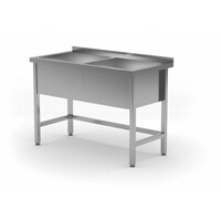 Lavabo XL | INOX |2 Eviers 300(h)mm | HEAVY DUTY | 1200(l)x600(p)mm | Choix de 5 Largeurs