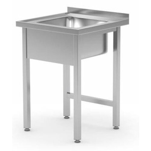 CHRselect Evier | Rebord | INOX | Evier 400x400x250(h) | 600(l)x600(p)mm | Choix de 2 Largeurs