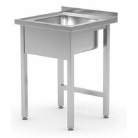 Evier | Rebord | INOX | Evier 400x400x250(h) | 600(l)x600(p)mm | Choix de 2 Largeurs