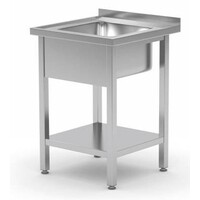 Evier | Etagère Basse | Rebord | Evier 400x400x(h)250 | 600(l)x600(p)mm | Choix de 2 Largeurs