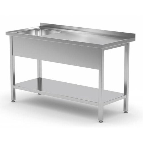 CHRselect Evier | INOX | Etagère Basse | Evier XXL 500x400x250(h) | 800(l)x700(p)mm | Choix de 12 Largeurs