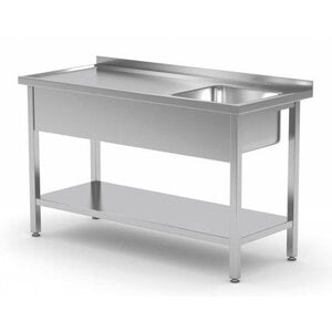 CHRselect Evier | INOX | Etagère Basse | Evier 400x400x250(h) | 850(h)x600(p)mm | Choix de 12 Largeurs