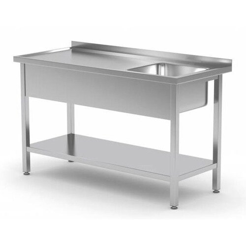 CHRselect Evier | INOX | Etagère Basse | Evier 400x400x250(h) | 850(h)x600(p)mm | Choix de 12 Largeurs CHRselect Evier | INOX | Etagère Basse | Evier 400x400x250(h) | 850(h)x600(p)mm | Choix de 12 Largeurs