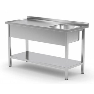 CHRselect Evier | INOX | Etagère Basse | Evier XXL 500x400x250(h) | 800(l)x700(p)mm | Choix de 12 Largeurs