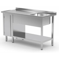 Evier | Etagère Basse | 1 Porte Battante | Evier XXL 500x400x(h)250 | 1000(l)x700(p)mm | Choix de 10 Largeurs