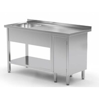 Evier | Etagère Basse | 1 Porte Battante | Evier XXL 500x400x(h)250 | 1000(l)x700(p)mm | Choix de 10 Largeurs