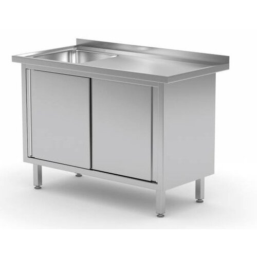 CHRselect  Evier sur Meuble | Evier (Gauche) | 2 Portes Coulissantes 500x400x(h)250 | Heavy Duty | 800(l)x700(p)mm | Choix de 12 Largeurs