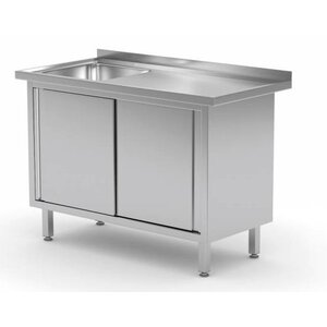 CHRselect Evier sur Meuble | Evier (Gauche) | 2 Portes Coulissantes 500x400x(h)250 | Heavy Duty | 800(l)x700(p)mm | Choix de 12 Largeurs CHRselect Evier sur Meuble | Evier (Gauche) | 2 Portes Coulissantes 500x400x(h)250 | Heavy Duty | 800(l)x700(p)mm | Choix de 12 Largeurs