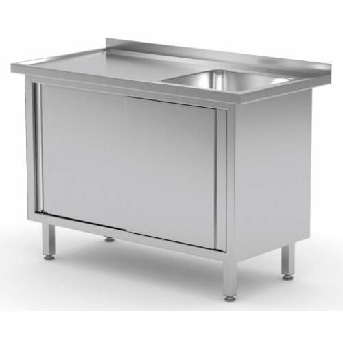 CHRselect  Evier sur Meuble | Evier (Droite) | 2 Portes Coulissantes 500x400x(h)250 | Heavy Duty | 800(l)x700(p)mm | Choix de 12 Largeurs