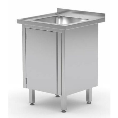 CHRselect Evier | INOX | 1 Porte Battante 400x400x(h)250 | 500(l)x600(p)mm | Choix de 2 Largeurs