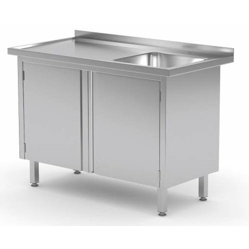 CHRselect  Evier sur Meuble | Evier (Droite) | 2 Portes Battantes 400x400x(h)250 | Heavy Duty | 700(l)x600(p)mm | Choix de 9 Largeurs