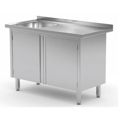 CHRselect  Evier sur Meuble | Evier (Gauche) | 2 Portes Battantes 400x400x(h)250 | Heavy Duty | 700(l)x600(p)mm | Choix de 9 Largeurs