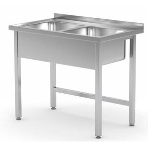 CHRselect Table Evier | INOX | 2 Eviers 400x400x(h)250 | 800(l)x600(p)mm | Choix de 2 Largeurs CHRselect Table Evier | INOX | 2 Eviers 400x400x(h)250 | 800(l)x600(p)mm | Choix de 2 Largeurs