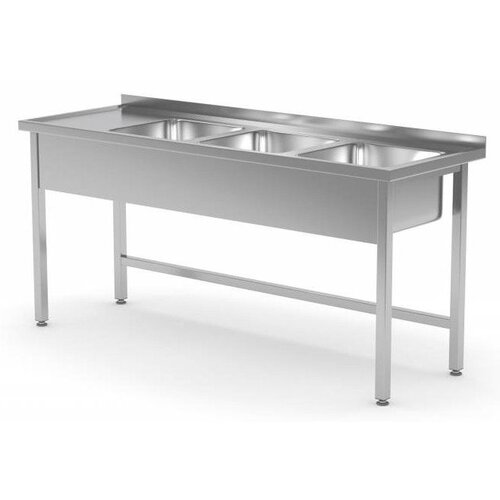CHRselect Table Evier XXL | INOX | 3 Eviers | sur Base Ouverte | 1500(l)x600(p)mm | Choix de 5 Largeurs CHRselect Table Evier XXL | INOX | 3 Eviers | sur Base Ouverte | 1500(l)x600(p)mm | Choix de 5 Largeurs