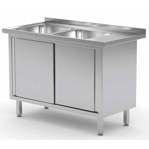 CHRselect Evier | INOX | 2 Eviers XXL | 2 Portes Coulissantes | 1100(l)x700(p)mm | Choix de 9 Largeurs CHRselect Evier | INOX | 2 Eviers XXL | 2 Portes Coulissantes | 1100(l)x700(p)mm | Choix de 9 Largeurs