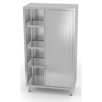 Armoire Vaissellier | INOX | 2 Portes Coulissantes | 3 Etagères | HEAVY DUTY | 800x500x2000(h)mm | Choix de 5 Largeurs