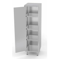 Armoire de Rangement | INOX | 1 Porte Battante | 3 Etagères | HEAVY DUTY | 400x500x1800(h)mm | Choix de 3 Largeurs
