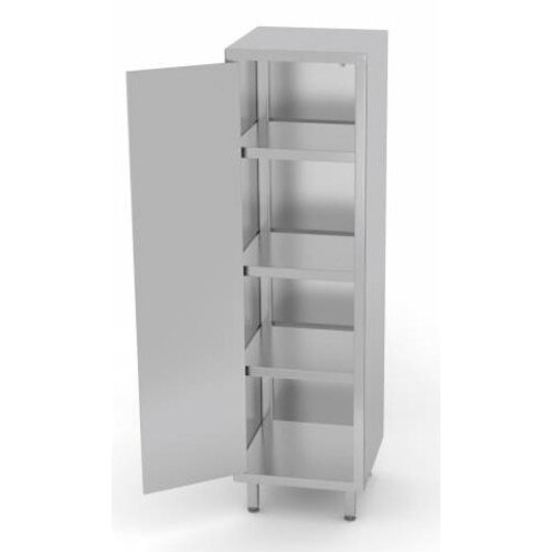 CHRselect Armoire de Rangement | INOX | 1 Porte Battante | 3 Etagères | HEAVY DUTY | 400x700x2000(h)mm | Choix de 3 Largeurs