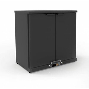Coreco Arrière-Bar 2 Portes | Noir | 2 Niveaux Réglables | 200 Litres | 92,5x52x(H)90cm Coreco Arrière-Bar 2 Portes | Noir | 2 Niveaux Réglables | 200 Litres | 92,5x52x(H)90cm
