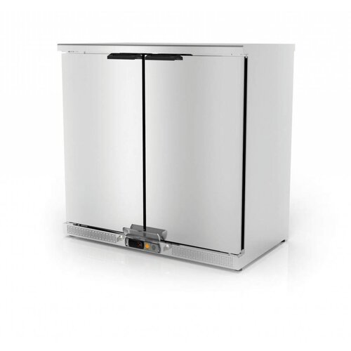 Coreco Arrière-Bar 2 Portes | INOX | 2 Niveaux Réglables | 200 Litres | 92,5x52x(H)90cm Coreco Arrière-Bar 2 Portes | INOX | 2 Niveaux Réglables | 200 Litres | 92,5x52x(H)90cm