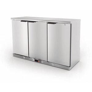 Coreco Arrière-Bar 3 Portes | INOX | 2 Niveaux Réglables | 305 Litres | 137,5x52x(H)90cm Coreco Arrière-Bar 3 Portes | INOX | 2 Niveaux Réglables | 305 Litres | 137,5x52x(H)90cm
