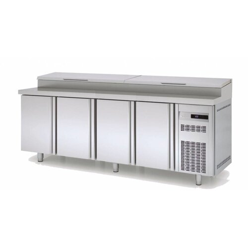 Coreco Saladette 4 Portes | 13x GN 1-4|224,5x70x(H)104,3cm