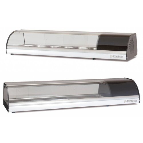 Coreco Vitrine à Tapas | INOX | BCC-4 | Convient aux plaques GN 1-3| 105x41x(H)25,5cm