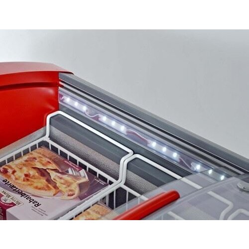 Elcold Congélateur avec Vitre Coulissante | 161 Litres | 724x650x(h)850mm