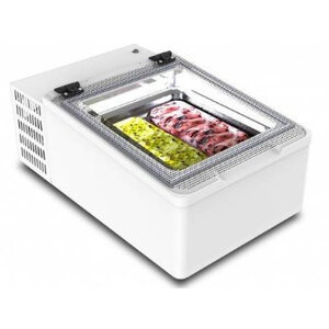 Framec Vitrine à Crèmes Glacées | Modèle de Table | 2x 5 Litres | 490x790x(h)345mm
