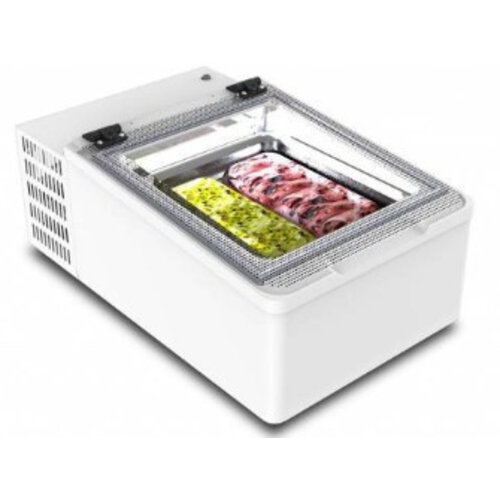 Framec Vitrine à Crèmes Glacées | Modèle de Table | 2x 5 Litres | 490x790x(h)345mm