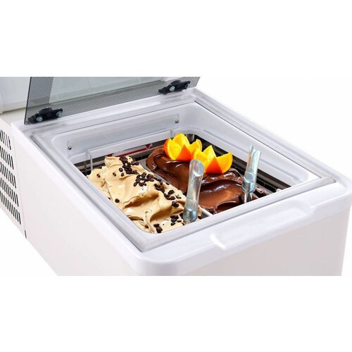 Framec Vitrine à Crèmes Glacées | Modèle de Table | 2x 5 Litres | 490x790x(h)345mm