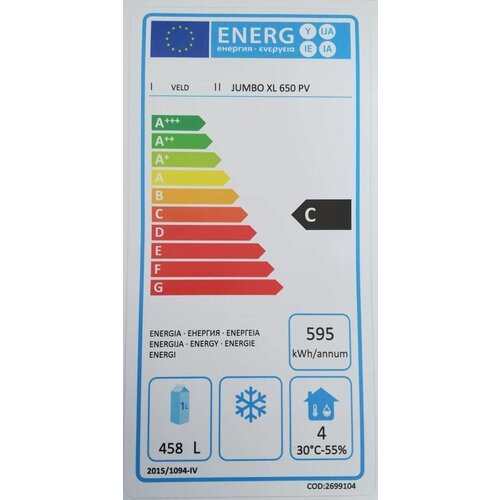 Framec Réfrigérateur Blanc | JUMBO XL 650 PV | Porte Réversible | R600a | 775x730x(H)1865mm