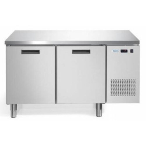 Afinox Plan de Travail Réfrigéré | 2 Portes | Anti Traces de Doigts | Afinox FRESH 2 TN I/A | 1400x700x850mm