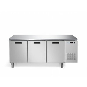 Afinox Plan de Travail Réfrigéré | 3 Portes | Anti Traces de Doigts | Afinox FRESH 3 TN I/A | 192,6x70x85cm