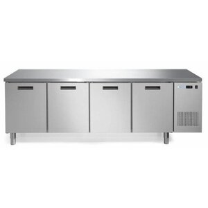 Afinox Plan de Travail Réfrigéré | 4 Portes | Anti Traces de Doigts | Afinox FRESH 4 TN I/A | 245,2x70x85cm