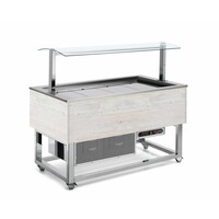 Buffet Réfrigéré | Refroidissement Forcé | 3x 1/1 GN | Afinox | Couleur Hemlock | 116,9x76x(H)132,6cm
