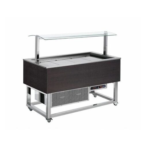 Afinox  Buffet  Réfrigéré  | Refroidissement Forcé | 6x 1/1 GN | Afinox | Couleur Hemlock | 214,4x76x(H)132,6cm