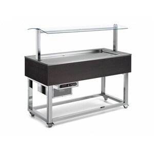 Afinox Buffet Réfrigéré  | Réfrigération Statique | 3x 1/1 GN | Afinox | Couleur Wengé | 116,9x76x(H)132,6cm