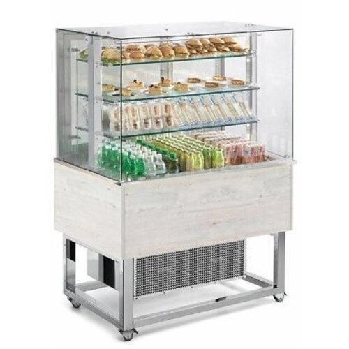 Afinox Vitrine Réfrigérée Buffet | 3x 1/1 GN | Cadre en Verre | AVANT OUVERT | 1169x760x(H)1680mm Afinox Vitrine Réfrigérée Buffet | 3x 1/1 GN | Cadre en Verre | AVANT OUVERT | 1169x760x(H)1680mm