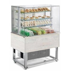 Afinox Vitrine Réfrigérée Buffet | 3x 1/1 GN | Cadre en Verre FERMABLE (COULISSANT) | 1169x760x(H)1680mm Afinox Vitrine Réfrigérée Buffet | 3x 1/1 GN | Cadre en Verre FERMABLE (COULISSANT) | 1169x760x(H)1680mm